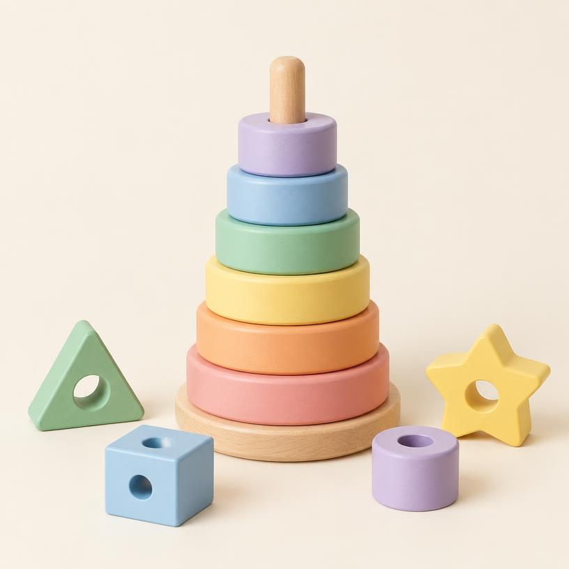 Rainbow Wooden Stacker
